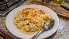 Bacalhau com natas à portuguesa: cremoso, bem gratinado e sem complicações