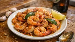 Camarão frito com alho e cerveja: petisco rápido com molho para molhar pão